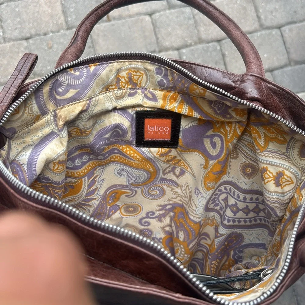 Latico “Lizzie” Leather Tote / Shoulder Brown  Bag